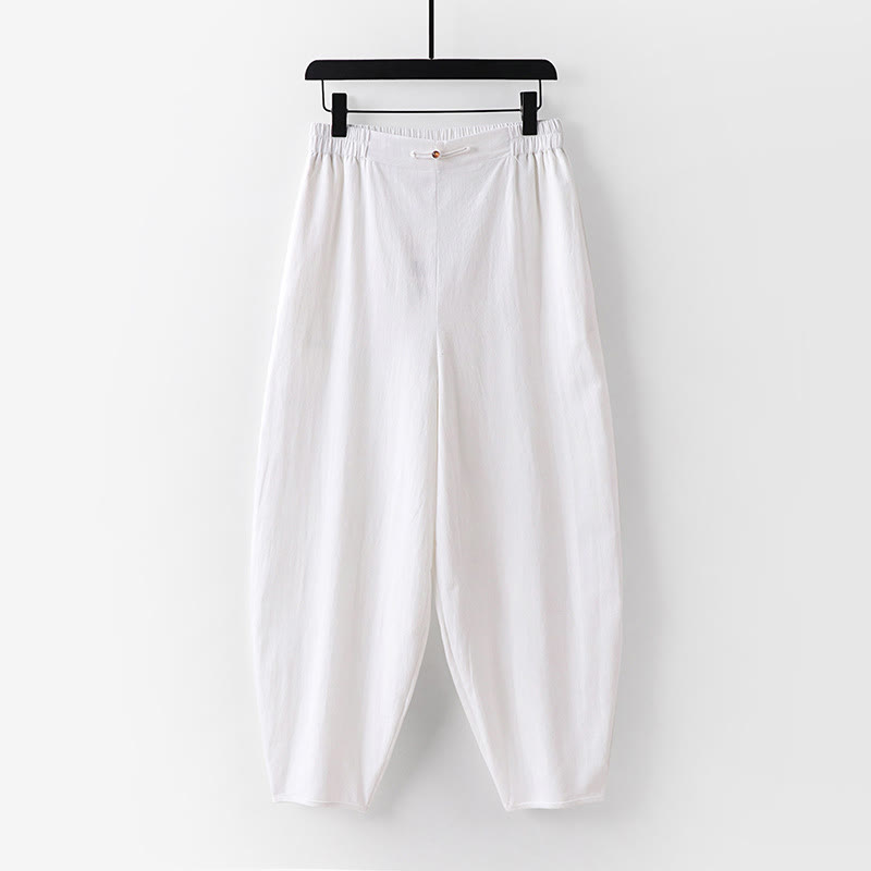 Conjunto de 2 piezas de camisa y pantalones de algodón con cuello en V y media manga con bolsillos para meditación de Buddha Stones para hombre - image 6