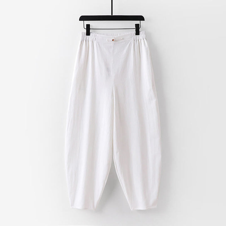 Conjunto de 2 piezas de camisa y pantalones de algodón con cuello en V y media manga con bolsillos para meditación de Buddha Stones para hombre - image 6