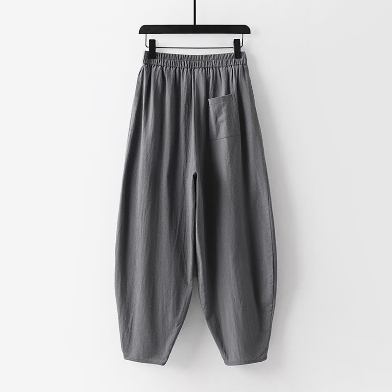 Conjunto de 2 piezas de camisa y pantalones de algodón con cuello en V y media manga con bolsillos para meditación de Buddha Stones para hombre - image 10