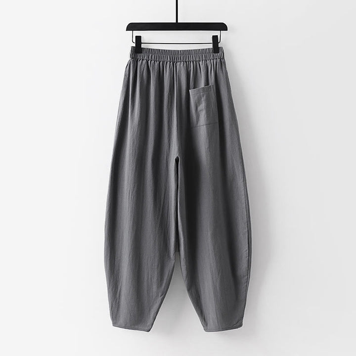 Conjunto de 2 piezas de camisa y pantalones de algodón con cuello en V y media manga con bolsillos para meditación de Buddha Stones para hombre - image 10