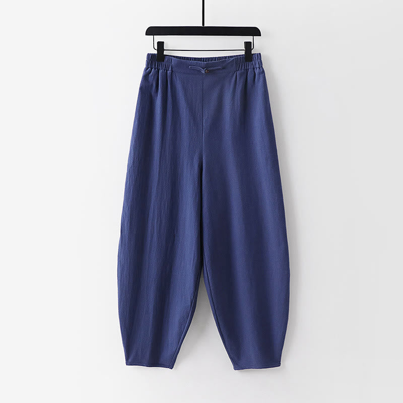 Conjunto de 2 piezas de camisa y pantalones de algodón con cuello en V y media manga con bolsillos para meditación de Buddha Stones para hombre - image 3