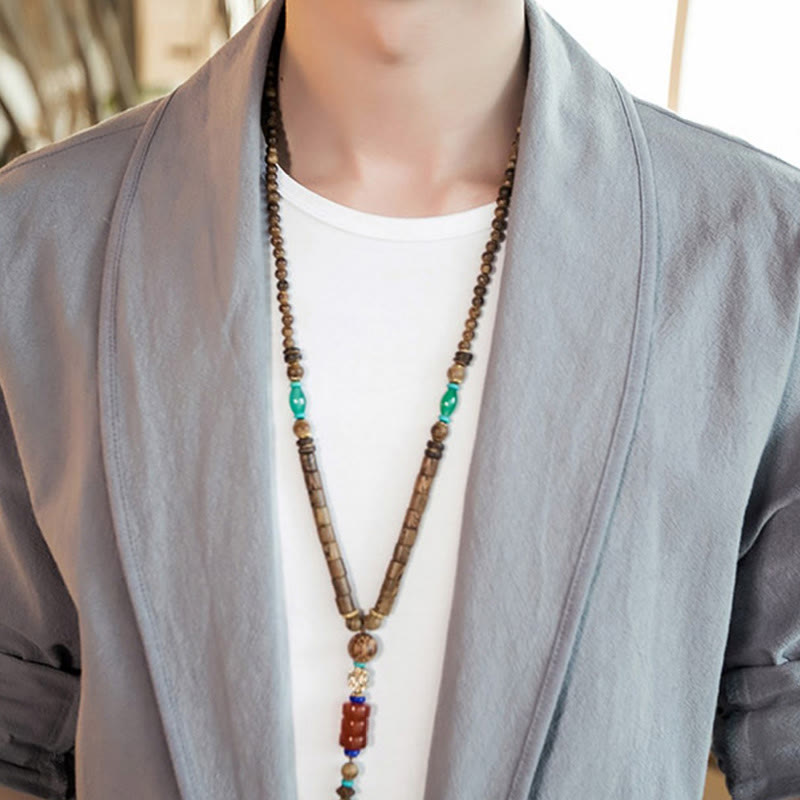 Chaqueta estilo kimono de algodón para hombre con solapas lisas y diseño vintage de Buddha Stones - image 12