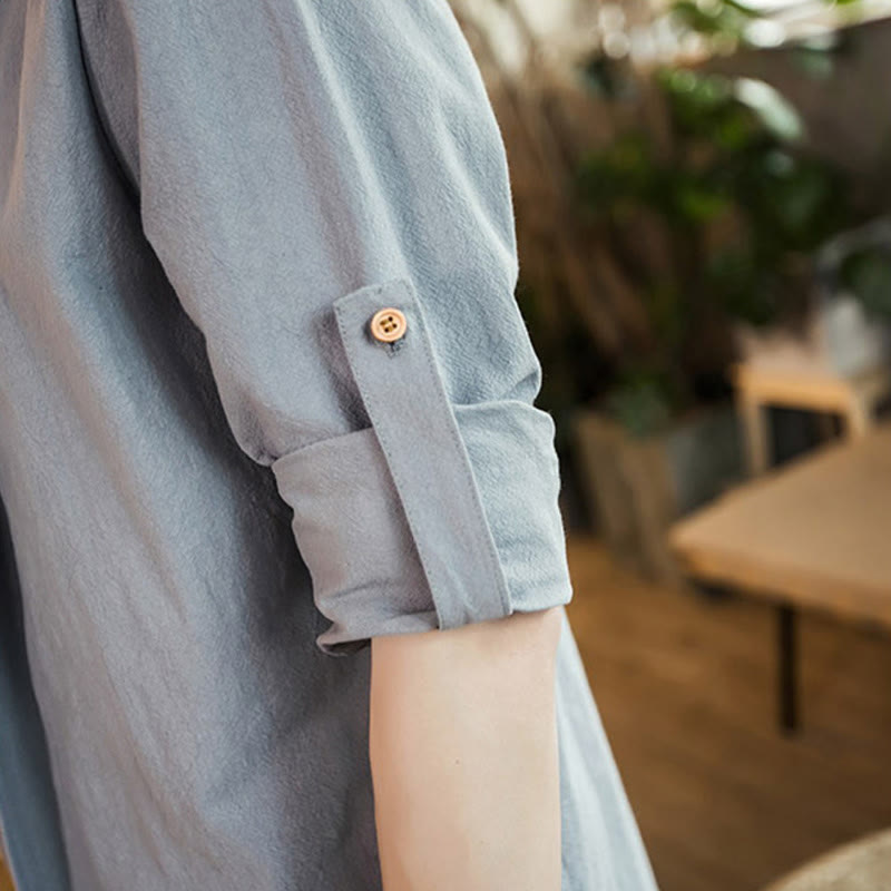 Chaqueta estilo kimono de algodón para hombre con solapas lisas y diseño vintage de Buddha Stones - image 15
