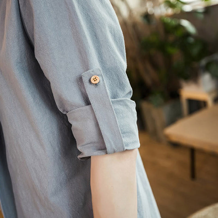 Chaqueta estilo kimono de algodón para hombre con solapas lisas y diseño vintage de Buddha Stones - image 15
