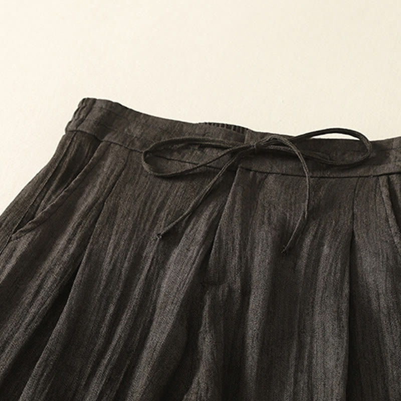 Pantalones de algodón de pierna ancha para mujer con diseño de Buddha Stones , lisos, con cordón y cremallera, con bolsillos, para verano - image 13