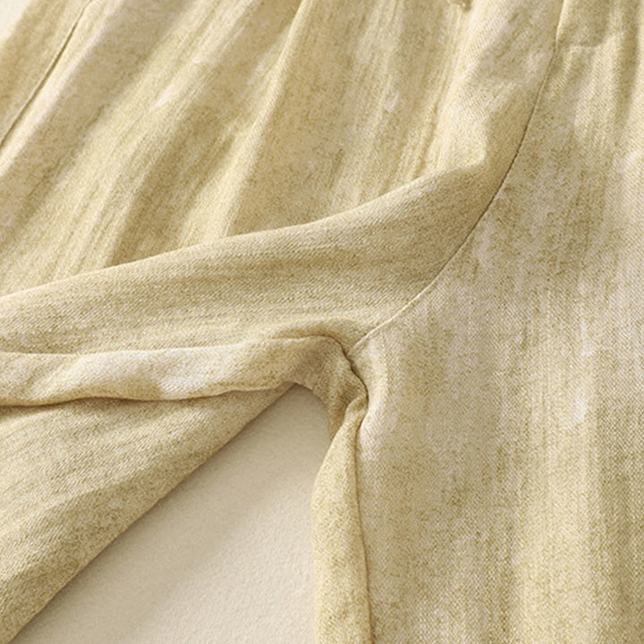 Pantalones de algodón de pierna ancha para mujer con diseño de Buddha Stones , lisos, con cordón y cremallera, con bolsillos, para verano - image 10