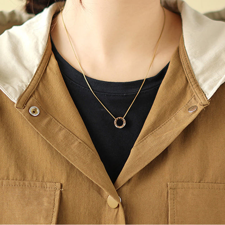 Chaqueta de lino y algodón con bolsillos para mujer con capucha y cordón ajustable Buddha Stones Casual Commute - image 13