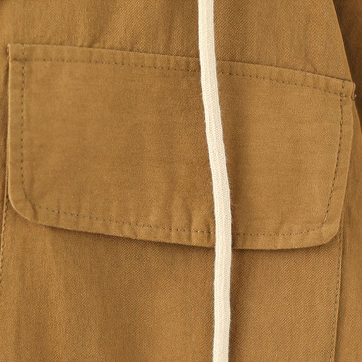 Chaqueta de lino y algodón con bolsillos para mujer con capucha y cordón ajustable Buddha Stones Casual Commute - image 14