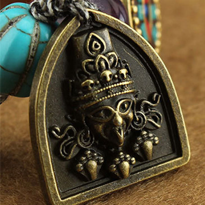 Pulsera de cuerda protectora de zakiram con Buddha Stones de Buda tibetano, turquesa y loto - image 11