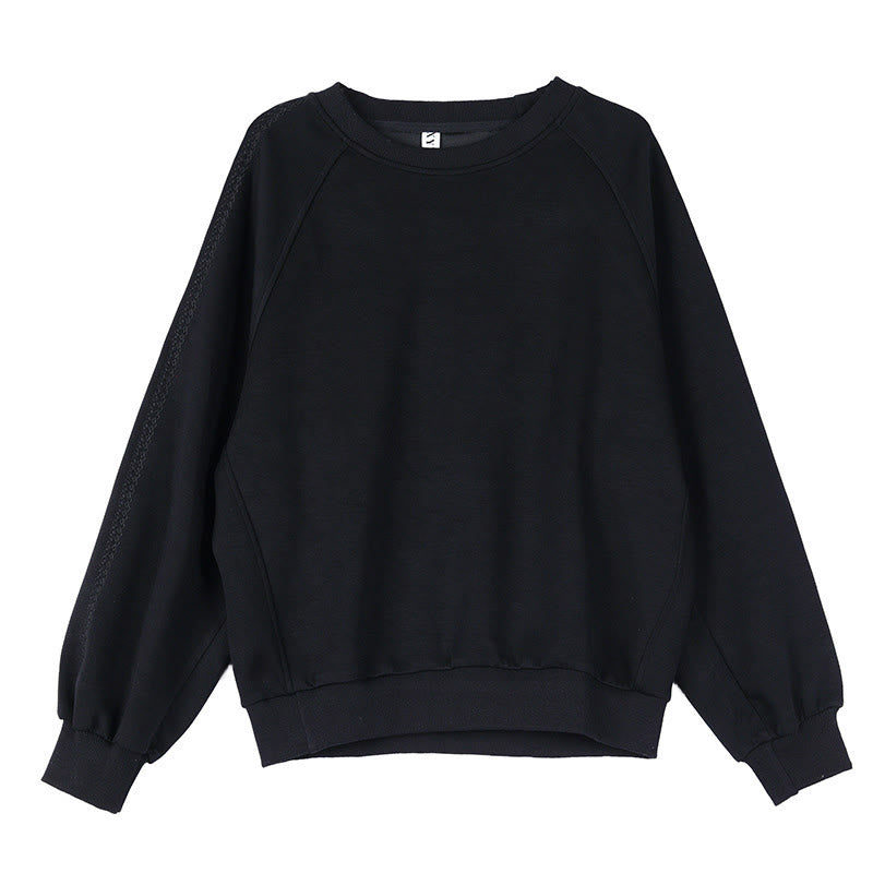 Sudadera de algodón con cuello redondo y estampado de Buddha Stones Fall para mujer  - image 14