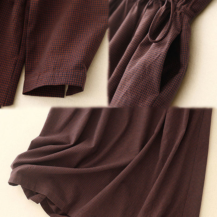 Vestido midi informal de algodón con botones de rana y bolsillos de Buddha Stones - image 8