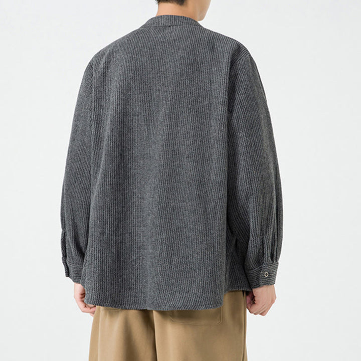 Chaqueta de algodón para hombre con diseño de botones de rana y manga larga con Buddha Stones y bolsillos - image 10