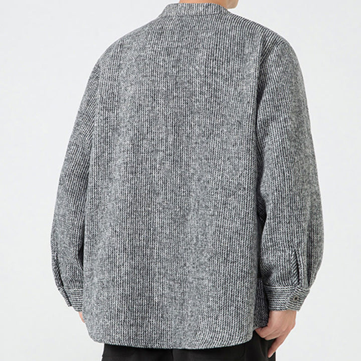 Chaqueta de algodón para hombre con diseño de botones de rana y manga larga con Buddha Stones y bolsillos - image 37