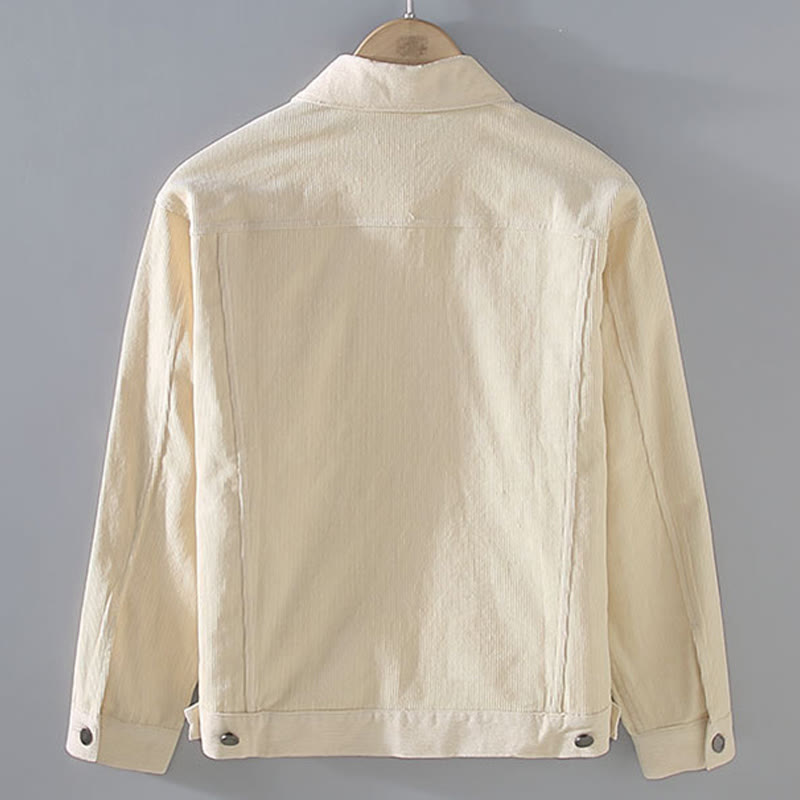 Chaqueta de algodón para hombre, con diseño de botones, manga larga y bolsillos, con estampado de Buddha Stones - image 1