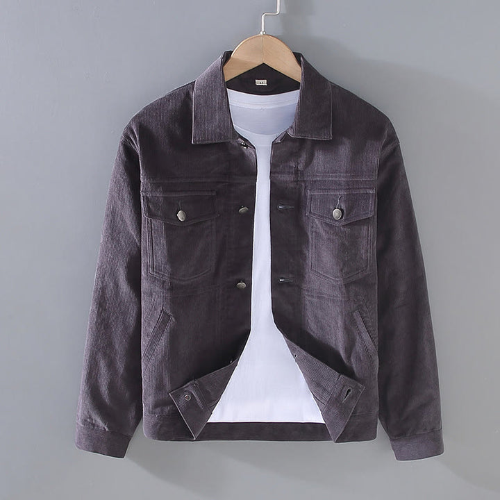 Chaqueta de algodón para hombre, con diseño de botones, manga larga y bolsillos, con estampado de Buddha Stones - Gris oscuro - US/UK/AU42, EU52 (3XL) - image 9