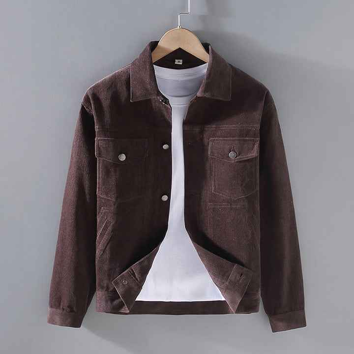 Chaqueta de algodón para hombre, con diseño de botones, manga larga y bolsillos, con estampado de Buddha Stones - SaddleBrown - US/UK/AU42, EU52 (3XL) - image 10