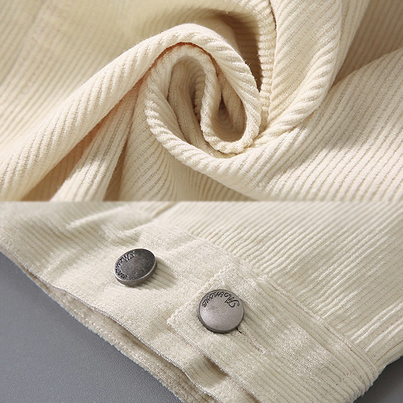 Chaqueta de algodón para hombre, con diseño de botones, manga larga y bolsillos, con estampado de Buddha Stones - image 3
