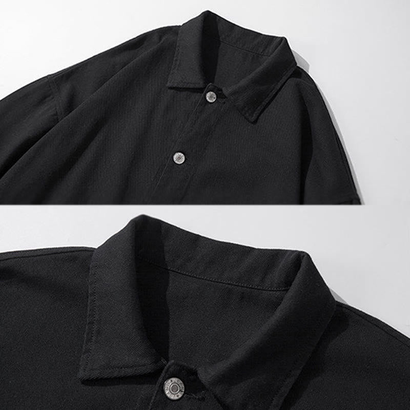 Chaqueta de algodón para hombre, con cuello alto, botones y manga larga, con estampado de Buddha Stones y bolsillos. - image 3