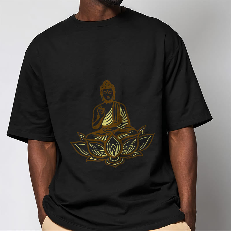 Camiseta "Buddha Stones" con Buda meditando en el loto - image 6
