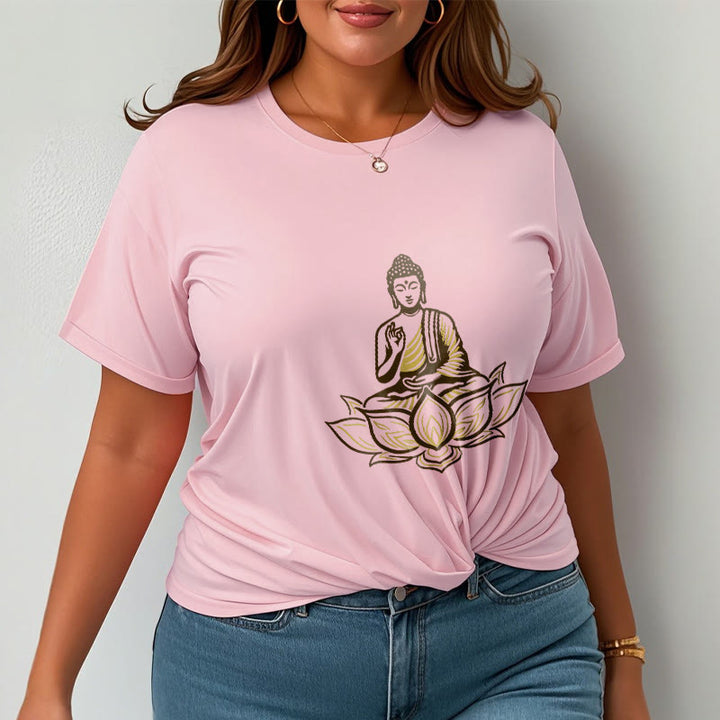 Camiseta "Buddha Stones" con Buda meditando en el loto - image 14