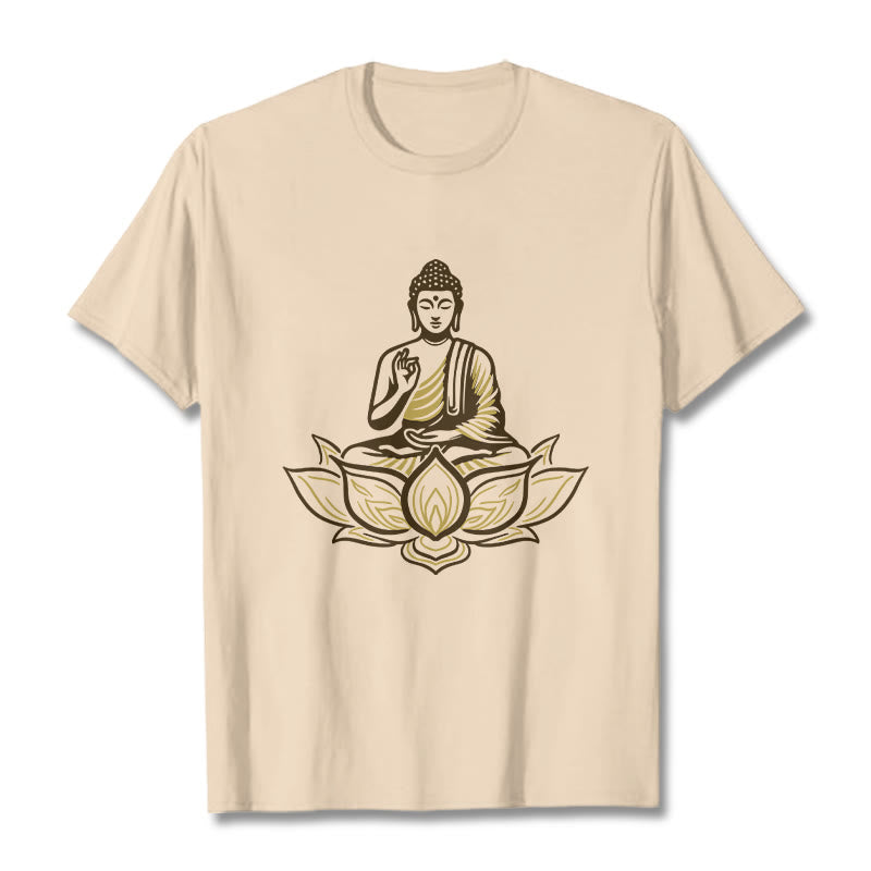 Camiseta "Buddha Stones" con Buda meditando en el loto - Sopa de mariscos - 2XL - image 9