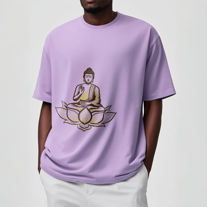 Camiseta "Buddha Stones" con Buda meditando en el loto - image 18