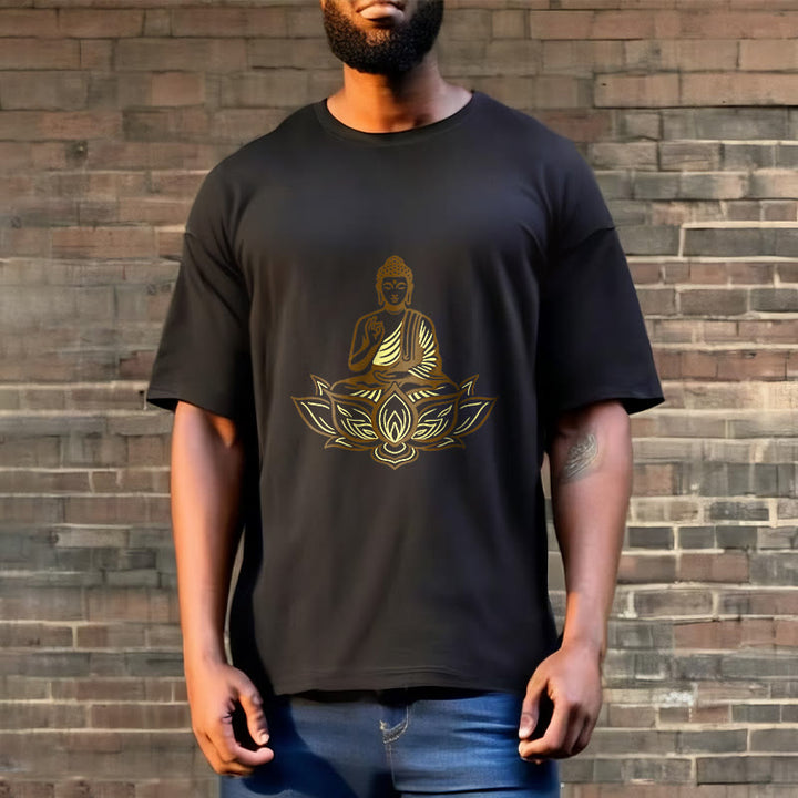 Camiseta "Buddha Stones" con Buda meditando en el loto - image 7