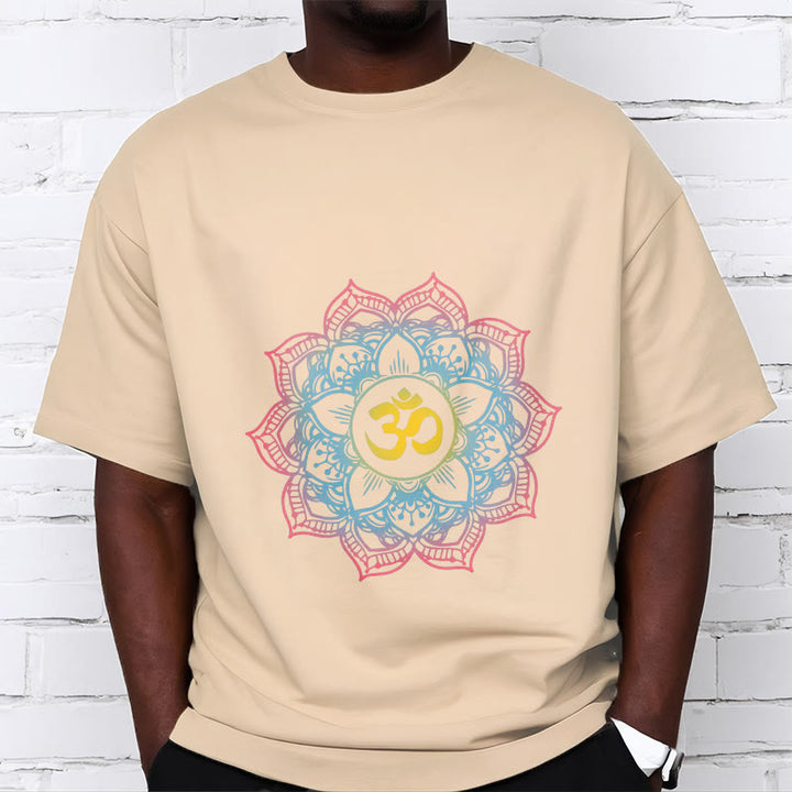 Camiseta con diseño de símbolo OM de mandala en forma de loto y Buddha Stones - image 13