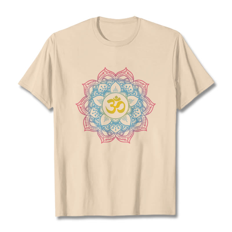 Camiseta con diseño de símbolo OM de mandala en forma de loto y Buddha Stones - Sopa de mariscos - 2XL - image 12