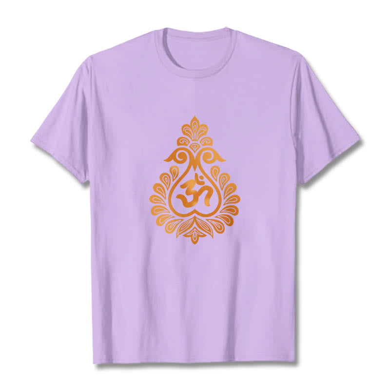 Camiseta con diseño de calabaza y Buddha Stones con símbolo OM - Ciruela - 2XL - image 14