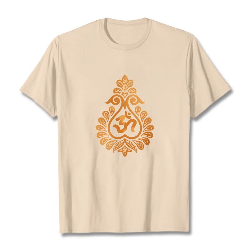 Camiseta con diseño de calabaza y Buddha Stones con símbolo OM - Sopa de mariscos - 2XL - image 12