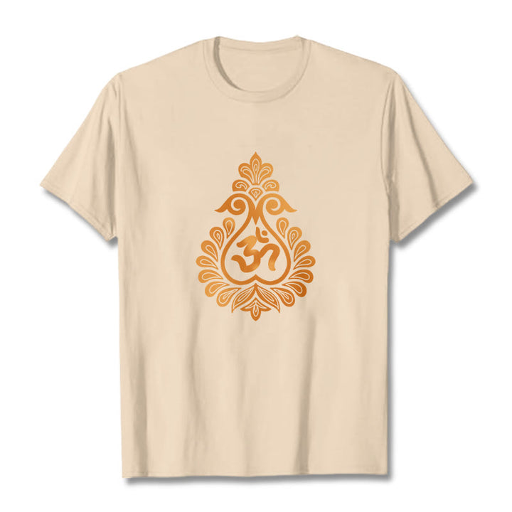 Camiseta con diseño de calabaza y Buddha Stones con símbolo OM - Sopa de mariscos - 2XL - image 12