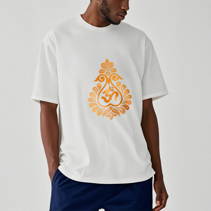 Camiseta con diseño de calabaza y Buddha Stones con símbolo OM - image 2