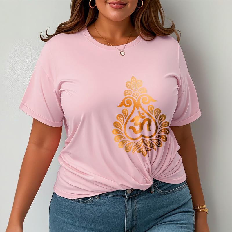 Camiseta con diseño de calabaza y Buddha Stones con símbolo OM - image 17