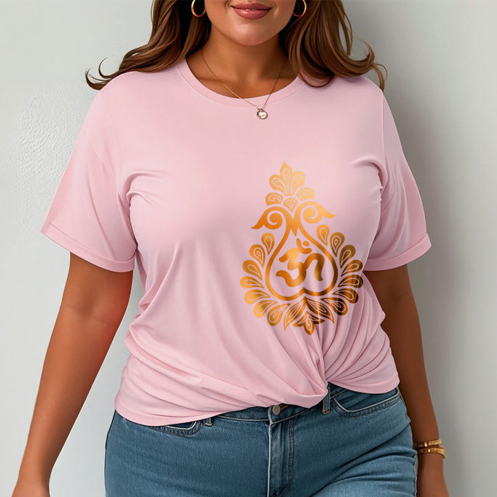 Camiseta con diseño de calabaza y Buddha Stones con símbolo OM - image 17