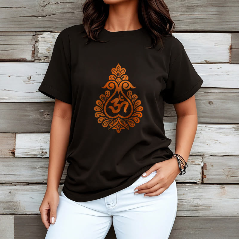 Camiseta con diseño de calabaza y Buddha Stones con símbolo OM - image 8
