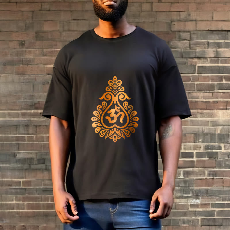 Camiseta con diseño de calabaza y Buddha Stones con símbolo OM - image 7