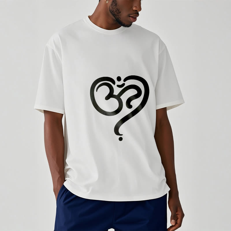 Camiseta con diseño de símbolo OM y corazón de amor con Buddha Stones - image 7
