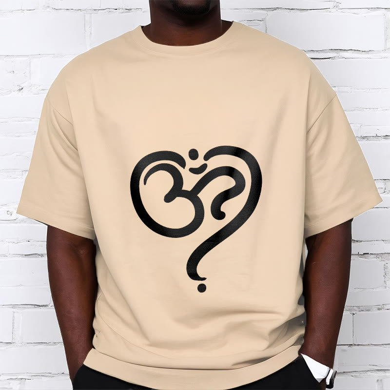 Camiseta con diseño de símbolo OM y corazón de amor con Buddha Stones - image 13