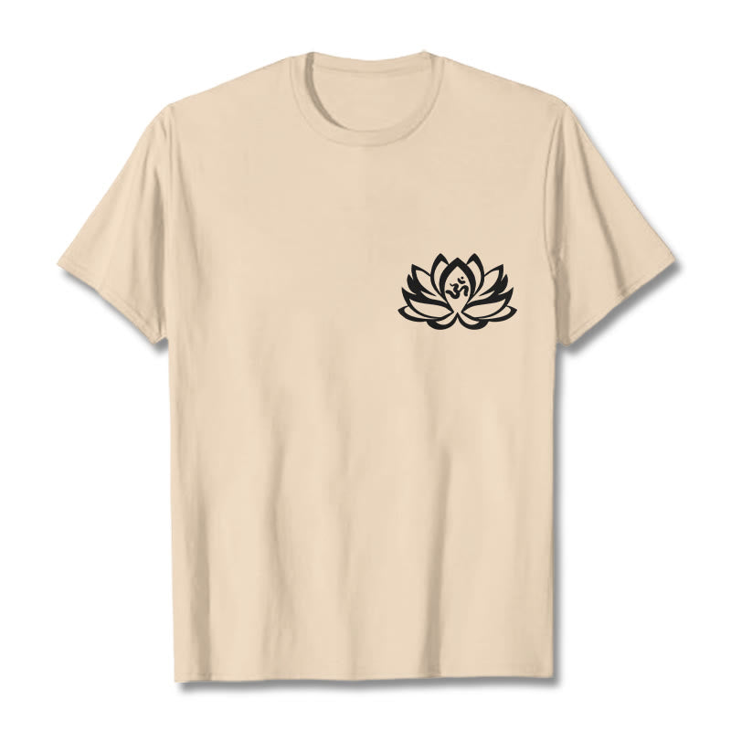 Camiseta con diseño de flor de loto y símbolo OM de Buddha Stones - Sopa de mariscos - 2XL - image 12