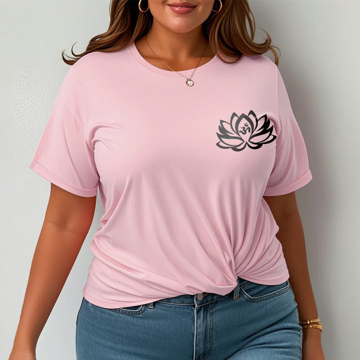 Camiseta con diseño de flor de loto y símbolo OM de Buddha Stones - image 17