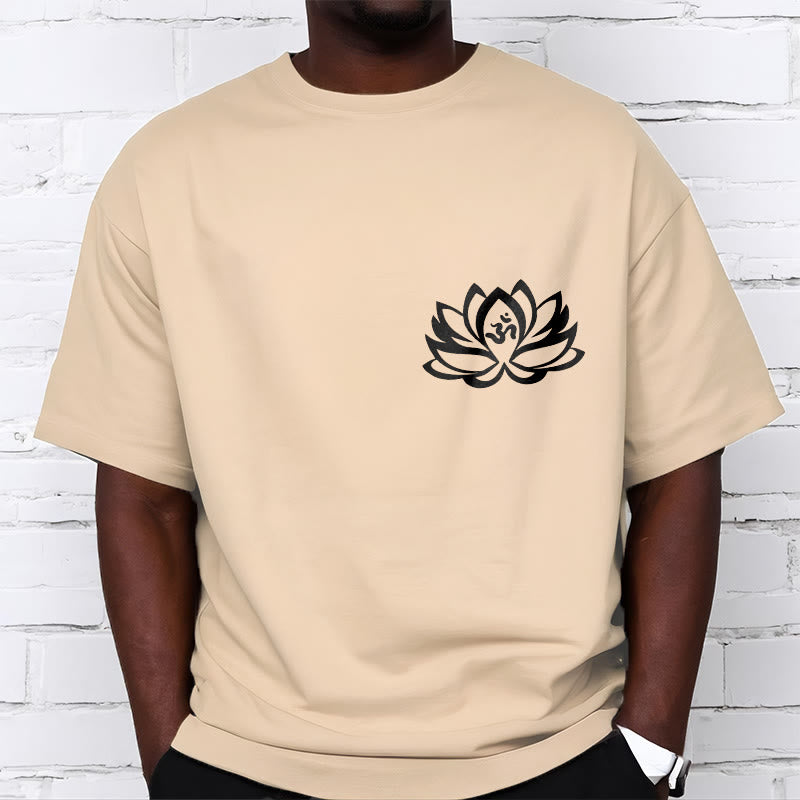 Camiseta con diseño de flor de loto y símbolo OM de Buddha Stones - image 13