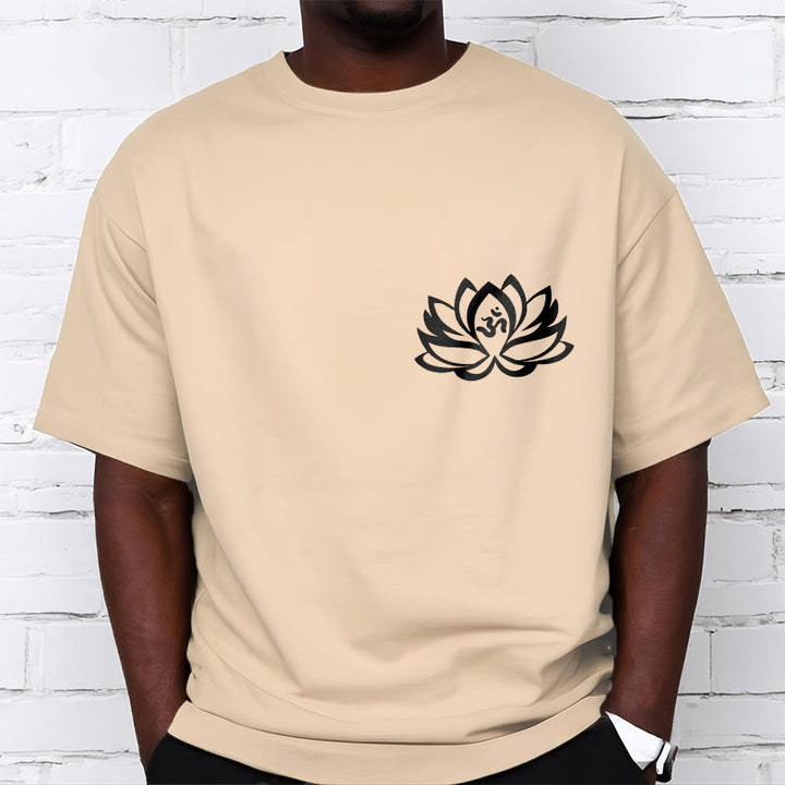Camiseta con diseño de flor de loto y símbolo OM de Buddha Stones - image 13