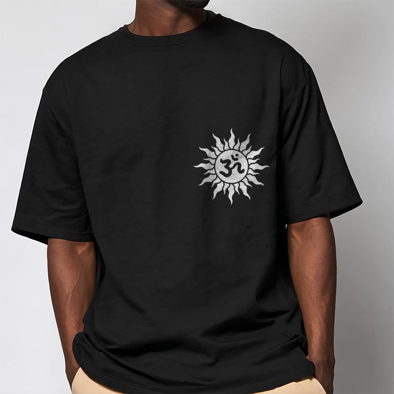 Camiseta con diseño de símbolo OM del sol y Buddha Stones - image 2