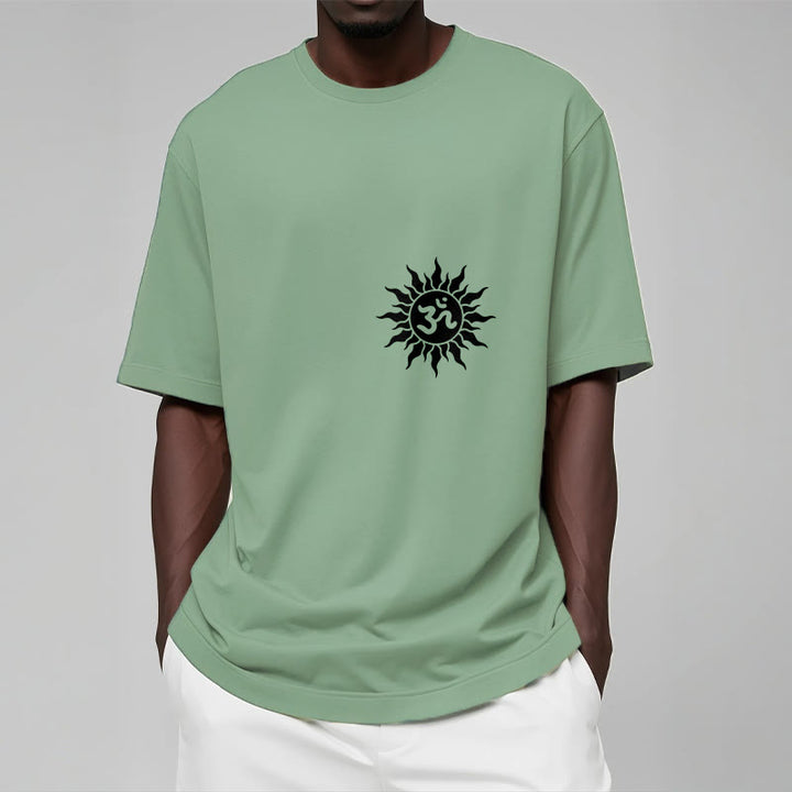 Camiseta con diseño de símbolo OM del sol y Buddha Stones - image 19