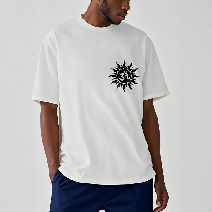 Camiseta con diseño de símbolo OM del sol y Buddha Stones - image 9