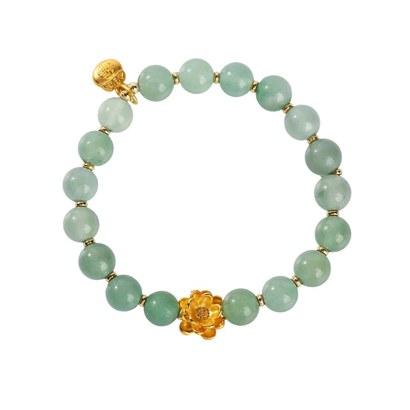 Pulsera de la suerte con Buddha Stones, jade natural, aventurina verde, calabaza y personaje Fu - image 14