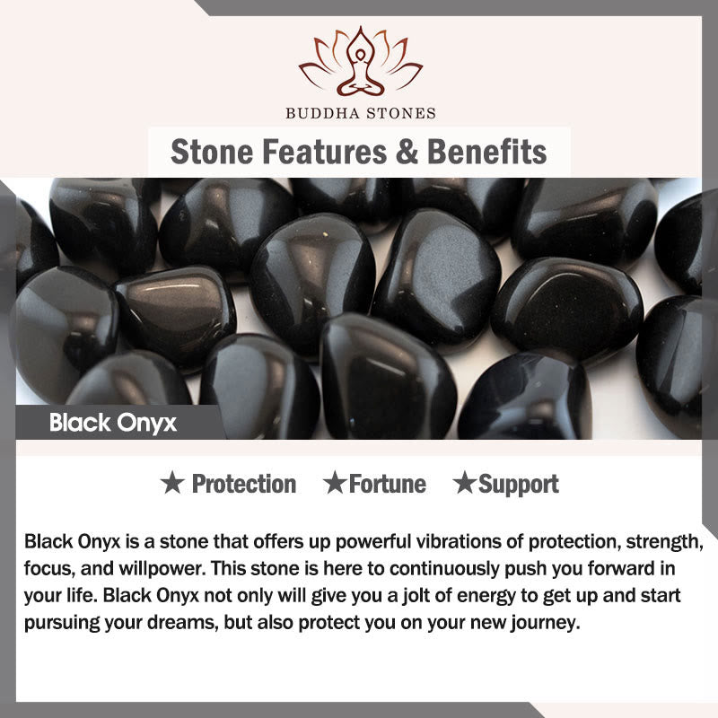 Pulsera de protección de ónix negro natural con Buddha Stones y gato negro - image 8