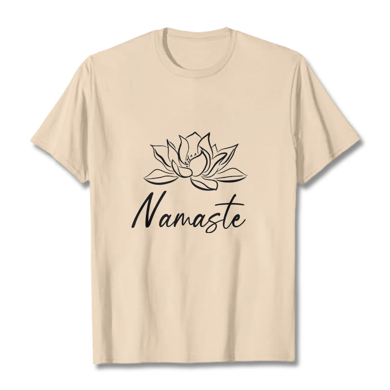 Camiseta de algodón con Buddha Stones, flor de loto sencilla y meditación Namaste - Sopa de mariscos - 2XL - image 9