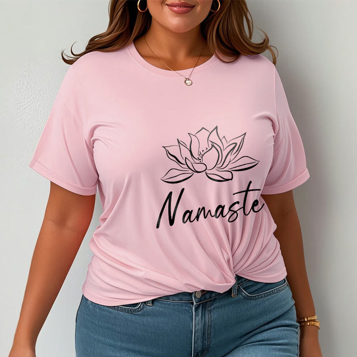 Camiseta de algodón con Buddha Stones, flor de loto sencilla y meditación Namaste - image 14